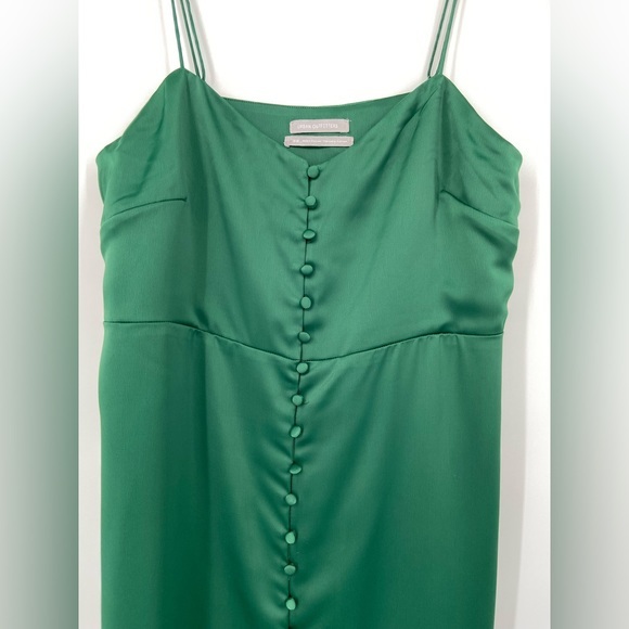 Urban Outfitters Emerald Green, Mini Satin Slip Dress, Padova, Sz Medium - Picture 2 of 8